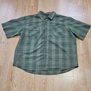 Men's Orvis Big & Tall Classic Collection Button Up Shirt - Olive Plaid - XXL